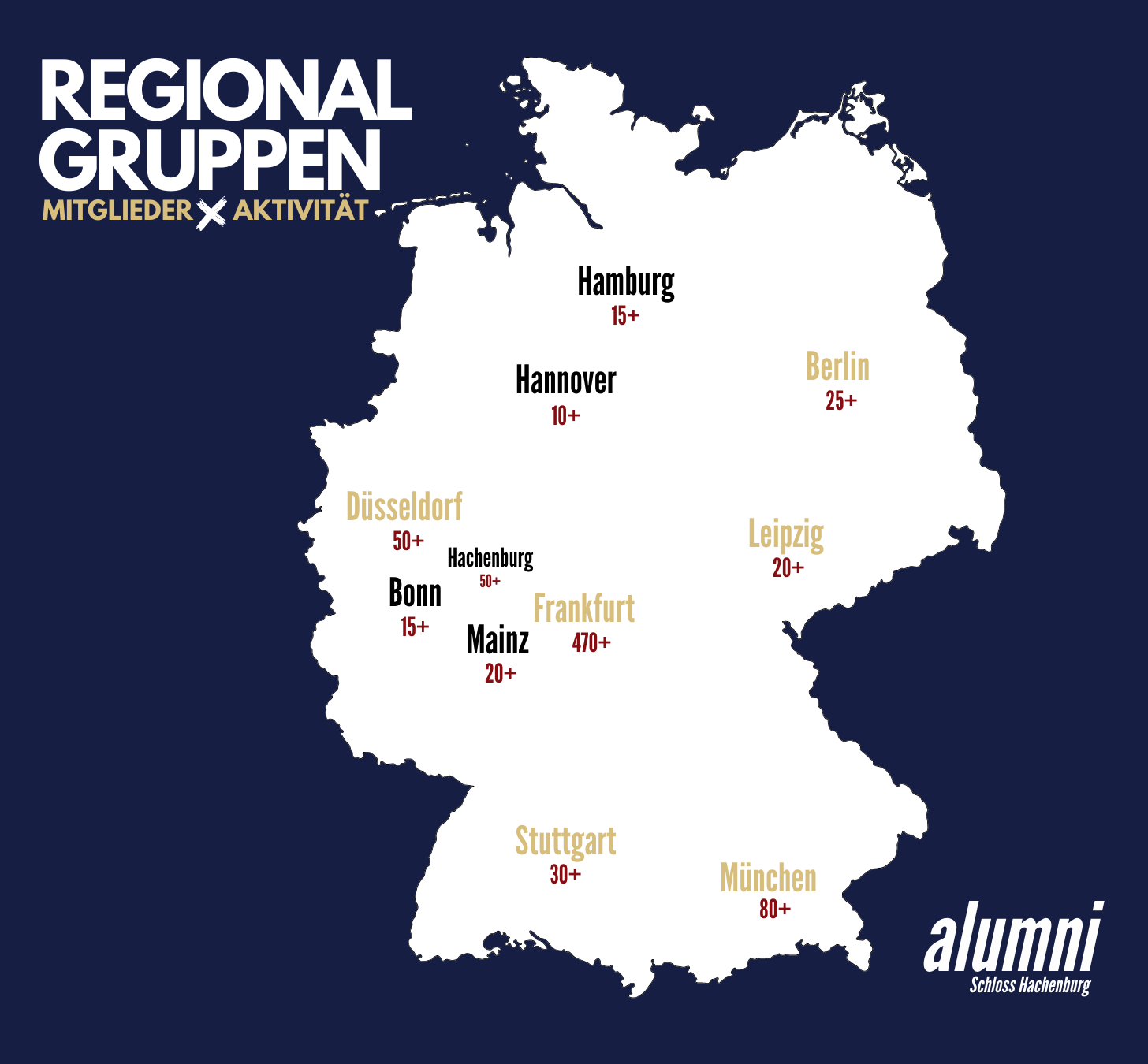 Regionale Gruppen von alumni Schloss Hachenburg